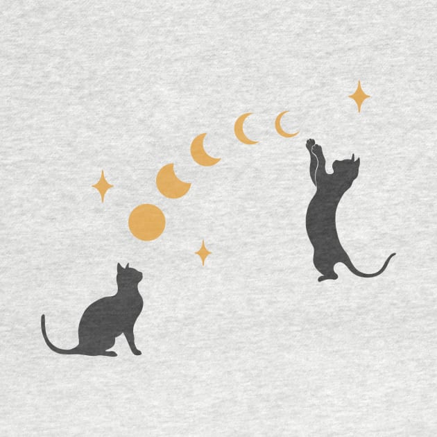 Cat and Moon #1 by Episodic Drawing